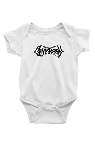 Cryptopsy Baskılı Beyaz Unisex Bebek Body - Zıbın