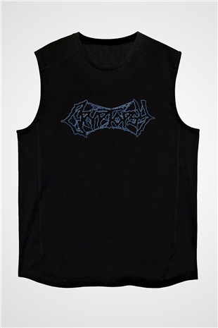Cryptopsy Baskılı Unisex Siyah Kolsuz Tişört - Tshirt
