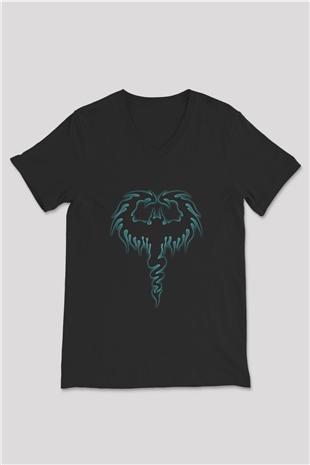 Cryptopsy Baskılı Unisex Siyah V Yaka Tişört - Tshirt