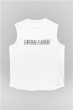 Crystal Castles Beyaz Unisex Kolsuz Tişört