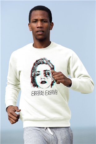Crystal Castles Beyaz Unisex Sweatshirt