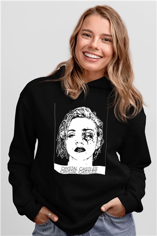 Crystal Castles Siyah Unisex Hoodie