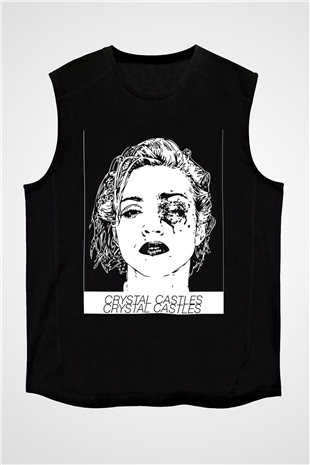 Crystal Castles Siyah Unisex Kolsuz Tişört