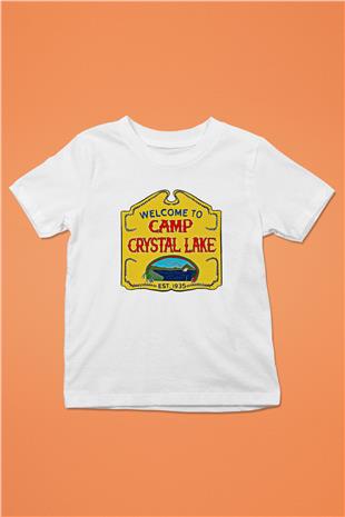 Crystal Lake Baskılı Beyaz Unisex Beyaz Çocuk Tişört - Tshirt