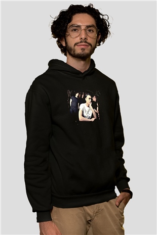 Crystal Lake Baskılı Unisex Siyah Kapüşonlu Sweatshirt