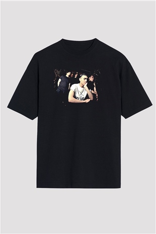 Crystal Lake Baskılı Unisex Siyah Oversize Tişört - Tshirt