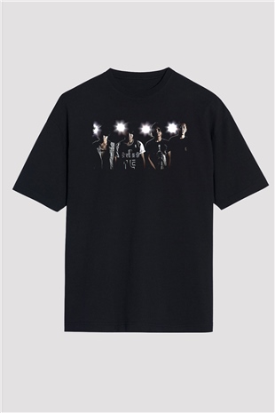 Crystal Lake Baskılı Unisex Siyah Oversize Tişört - Tshirt
