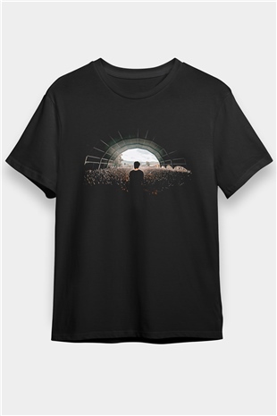 Crystal Lake Baskılı Unisex Siyah Tişört - Tshirt