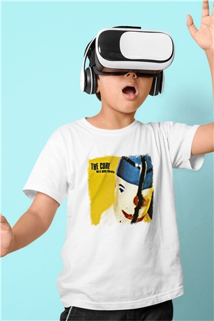 Cure Baskılı Unisex Beyaz Çocuk Tişört