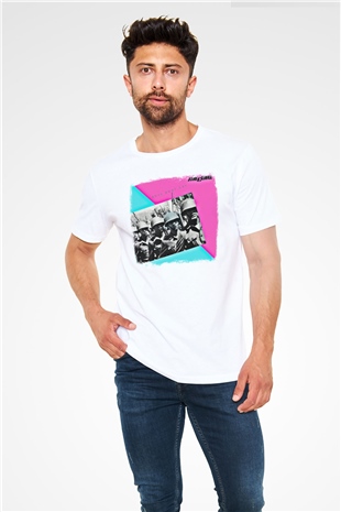 Cure Baskılı Unisex Beyaz Tişört