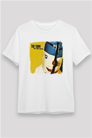 Cure Baskılı Unisex Beyaz Tişört