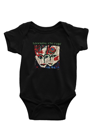 Cure Baskılı Unisex Siyah Bebek Body - Zıbın