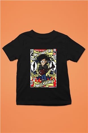 Cure Baskılı Unisex Siyah Çocuk Tişört