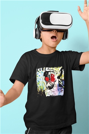 Cure Baskılı Unisex Siyah Çocuk Tişört