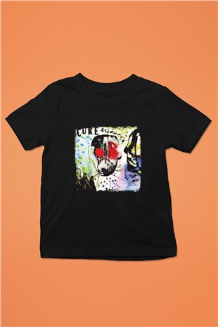 Cure Baskılı Unisex Siyah Çocuk Tişört