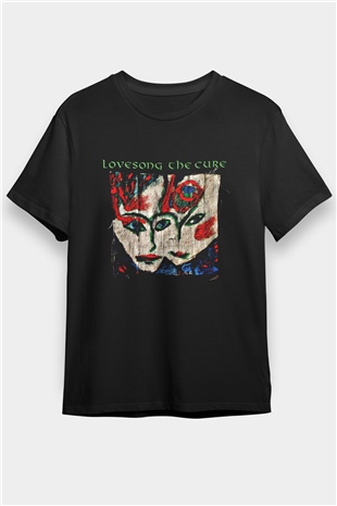 Cure Baskılı Unisex Siyah Tişört