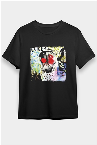 Cure Baskılı Unisex Siyah Tişört
