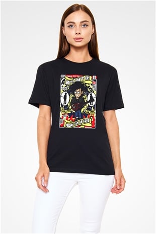 Cure Baskılı Unisex Siyah Tişört