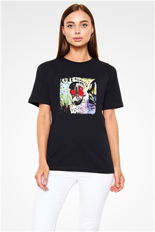 Cure Baskılı Unisex Siyah Tişört