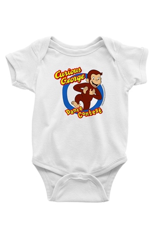 Curious George Beyaz Bebek Body - Zıbın
