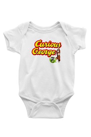 Curious George Beyaz Bebek Body - Zıbın