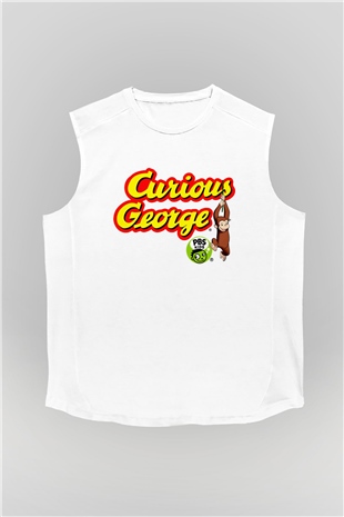 Curious George Beyaz Unisex Kolsuz Tişört