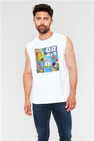 Cut the Rope Beyaz Unisex Kolsuz Tişört