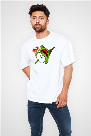 Cut the Rope Beyaz Unisex Oversize Tişört T-Shirt