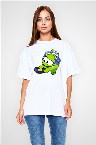 Cut the Rope Beyaz Unisex Oversize Tişört T-Shirt