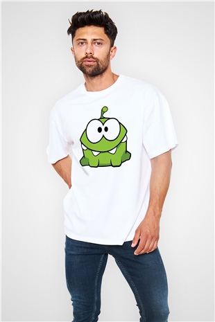 Cut the Rope Beyaz Unisex Oversize Tişört T-Shirt