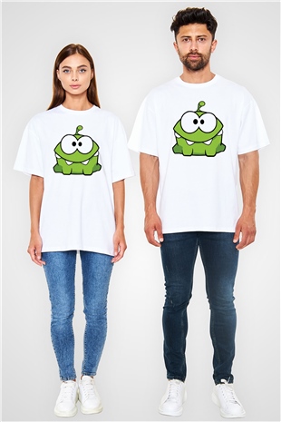Cut the Rope Beyaz Unisex Oversize Tişört T-Shirt