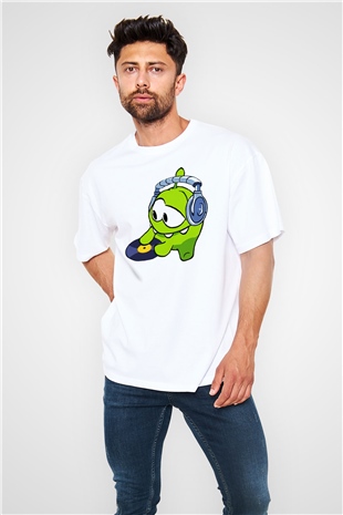 Cut the Rope Beyaz Unisex Oversize Tişört T-Shirt