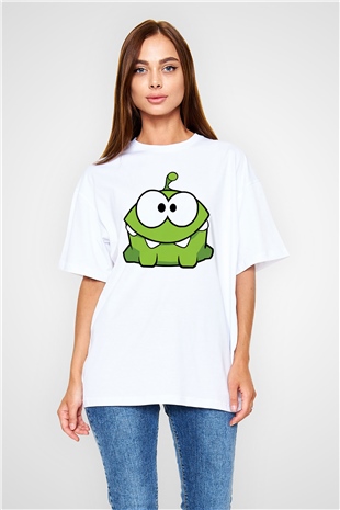 Cut the Rope Beyaz Unisex Oversize Tişört T-Shirt