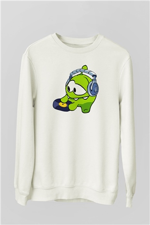 Cut the Rope Beyaz Unisex Sweatshirt