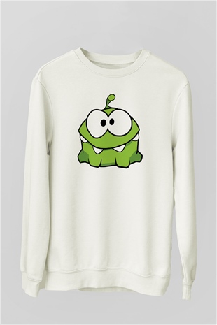Cut the Rope Beyaz Unisex Sweatshirt