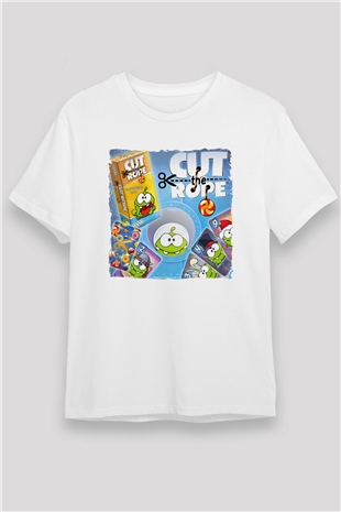 Cut the Rope Beyaz Unisex Tişört T-Shirt