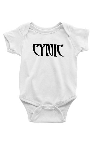 Cynic Baskılı Beyaz Unisex Bebek Body - Zıbın