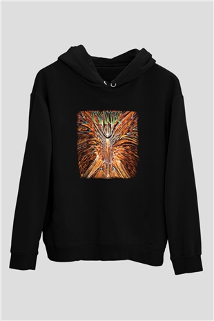 Cynic Baskılı Unisex Siyah Hoodie