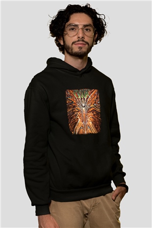 Cynic Baskılı Unisex Siyah Hoodie