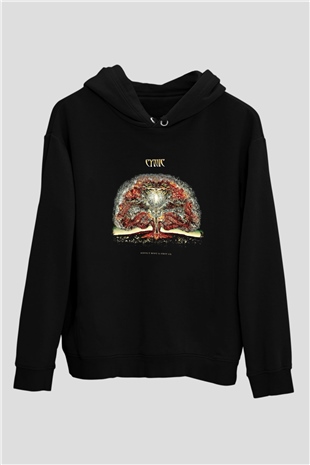 Cynic Baskılı Unisex Siyah Hoodie