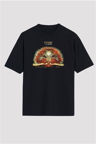 Cynic Siyah Unisex Oversize Tişört T-Shirt