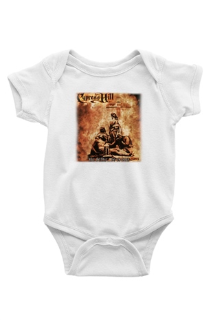 Cypress Hill Baskılı Beyaz Unisex Bebek Body - Zıbın