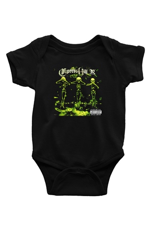 Cypress Hill Baskılı Siyah Bebek Body - Zıbın