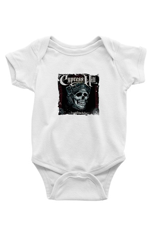 Cypress Hill Baskılı Unisex Beyaz Bebek Body - Zıbın