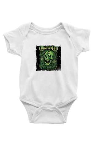 Cypress Hill Baskılı Unisex Beyaz Bebek Body - Zıbın