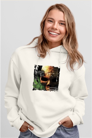 Cypress Hill Baskılı Unisex Beyaz Kapüşonlu Sweatshirt