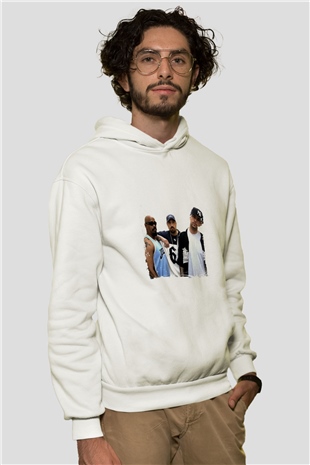 Cypress Hill Baskılı Unisex Beyaz Kapüşonlu Sweatshirt