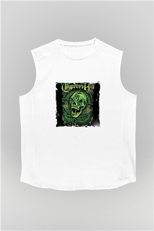 Cypress Hill Baskılı Unisex Beyaz Kolsuz Tişört