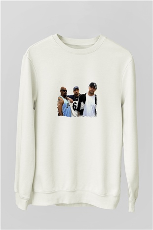Cypress Hill Baskılı Unisex Beyaz Sweatshirt