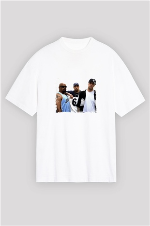 Cypress Hill Baskılı Oversize Beyaz Tişört